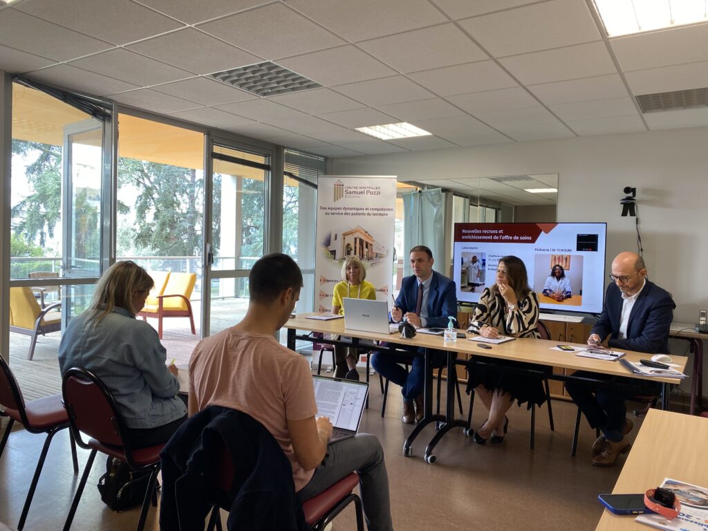 Conférence de presse à l'hôpital de Bergerac